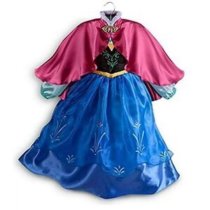 Disney Frozen Anna Halloween Costume Girl’s 9-10 Dress Cape Set Princess Satin